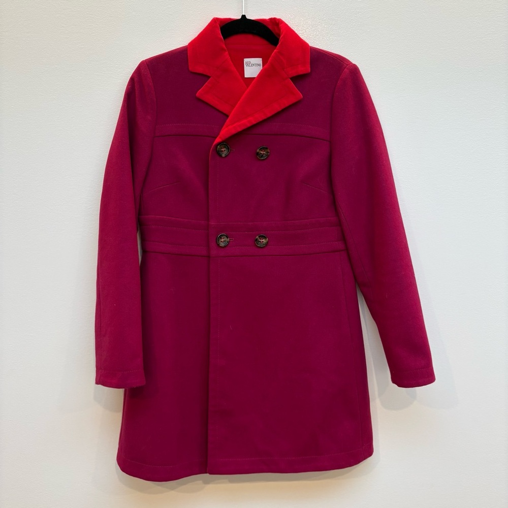 RED Valentino double-breasted coat - Red and Mangenta